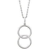 Stylish Interlocking Circle 18 inch Necklace - Cailin's