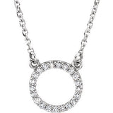 14K Gold Diamond Perfect Circle Necklace - Cailin's