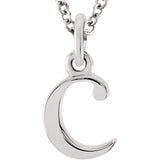 14K Gold Lowercase Letter Initial Necklace - Cailin's