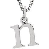 14K Gold Lowercase Letter Initial Necklace - Cailin's