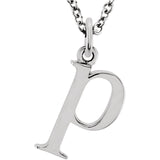 14K Gold Lowercase Letter Initial Necklace - Cailin's