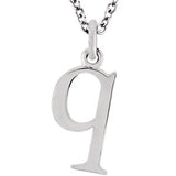 14K Gold Lowercase Letter Initial Necklace - Cailin's