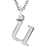 14K Gold Lowercase Letter Initial Necklace - Cailin's
