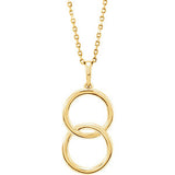 Stylish Interlocking Circle 18 inch Necklace - Cailin's