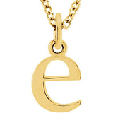 14K Gold Lowercase Letter Initial Necklace - Cailin's