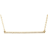 14K Gold Diamond Bar Necklace - Cailin's