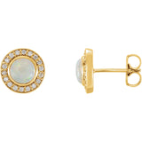 Opal 1/5th CT diamond Halo Earrings - Cailin's