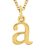 14K Gold Lowercase Letter Initial Necklace - Cailin's