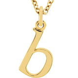 14K Gold Lowercase Letter Initial Necklace - Cailin's