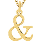 14K Gold Lowercase Letter Initial Necklace - Cailin's