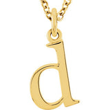 14K Gold Lowercase Letter Initial Necklace - Cailin's