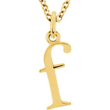 14K Gold Lowercase Letter Initial Necklace - Cailin's