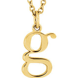14K Gold Lowercase Letter Initial Necklace - Cailin's
