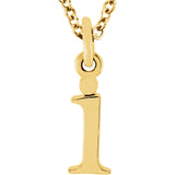 14K Gold Lowercase Letter Initial Necklace - Cailin's