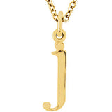 14K Gold Lowercase Letter Initial Necklace - Cailin's