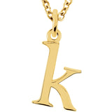 14K Gold Lowercase Letter Initial Necklace - Cailin's