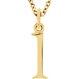 14K Gold Lowercase Letter Initial Necklace - Cailin's