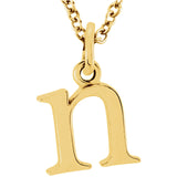 14K Gold Lowercase Letter Initial Necklace - Cailin's