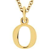 14K Gold Lowercase Letter Initial Necklace - Cailin's
