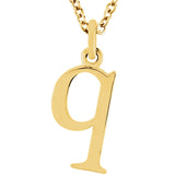 14K Gold Lowercase Letter Initial Necklace - Cailin's
