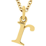 14K Gold Lowercase Letter Initial Necklace - Cailin's