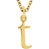 14K Gold Lowercase Letter Initial Necklace - Cailin's