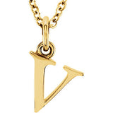 14K Gold Lowercase Letter Initial Necklace - Cailin's