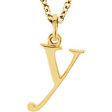 14K Gold Lowercase Letter Initial Necklace - Cailin's