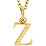 14K Gold Lowercase Letter Initial Necklace - Cailin's