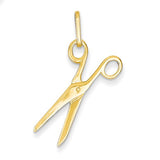 14K Yellow Gold Scissors Comb Haircut Necklace Charms - Cailin's