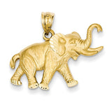 14K Yellow Gold Elephant Necklace Charm - Cailin's