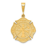 14K Yellow Gold Firefighter Necklace Charm - Cailin's