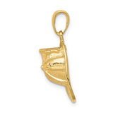 14K Yellow Gold Firefighter Helmet Necklace Charm - Cailin's