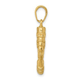 14K Yellow Gold Egyptian Queen Nefertiti Necklace Charm - Cailin's