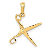 14K Yellow Gold Scissors Comb Haircut Necklace Charms - Cailin's