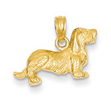 14K Yellow Gold dachshund dog Necklace Charms - Cailin's