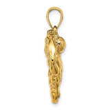14K Yellow Gold Muscle Man Necklace Charm - Cailin's