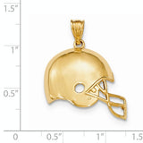 14K Yellow Gold Football Helmet Necklace Charm - Cailin's