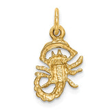 14K Yellow Gold Scorpio Zodiac Necklace Charm - Cailin's