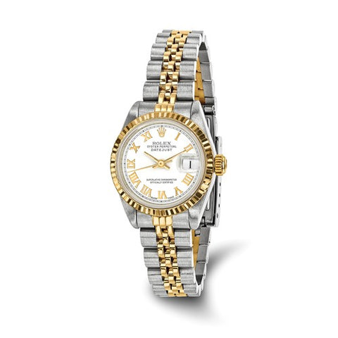 Rolex White Roman Numeral Ladies PreOwned Luxury  Watch - Cailin's