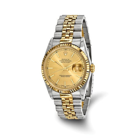 18K Gold Steel PreOwned Champagne Rolex Watch - Cailin's