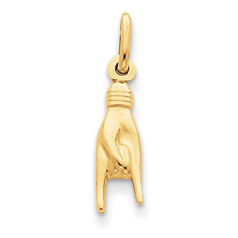 14K Yellow Gold Rock N' Roll Necklace Charm - Cailin's