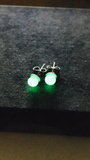 Stainless Steel Green Glow In The dark Earrings - Cailin's
