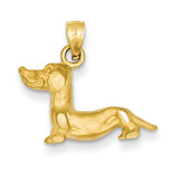 14K Yellow Gold dachshund dog Necklace Charms - Cailin's
