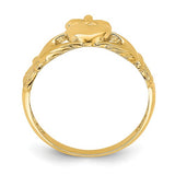 14K Yellow Gold Irish Claddagh Celtic Ring - Cailin's