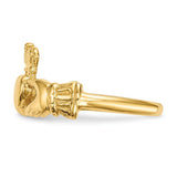 14K Yellow Gold Irish Claddagh Celtic Ring - Cailin's