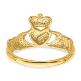 14K Yellow Gold Irish Claddagh Celtic Ring - Cailin's