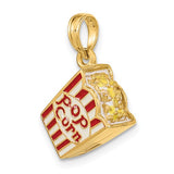 14K Yellow Gold Classic Popcorn Bag Necklace Charm - Cailin's