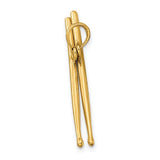 14K Yellow Gold drumsticks Necklace Charms - Cailin's