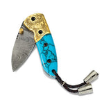 Brass Turquoise Steel Leather Tool - Cailin's